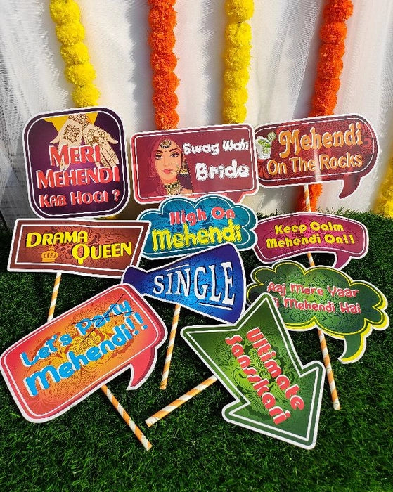Cool Mehndi Props ( 10 Boards) – Wedding Ghar
