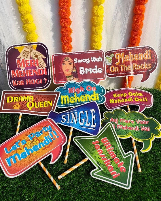 Cool Mehndi Props ( 10 Boards) – Wedding Ghar